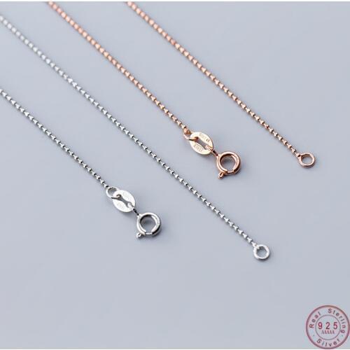 WANTME Fashion Luxury Minimalist Gloss Bead Clavicle Choker Necklace for Women Genuine 100% 925 Sterling Silver Fine Jewelry