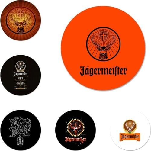 58mm Jagermeister logo Icons Pins Badge Decoration Brooches Metal Badges For Backpack Decoration