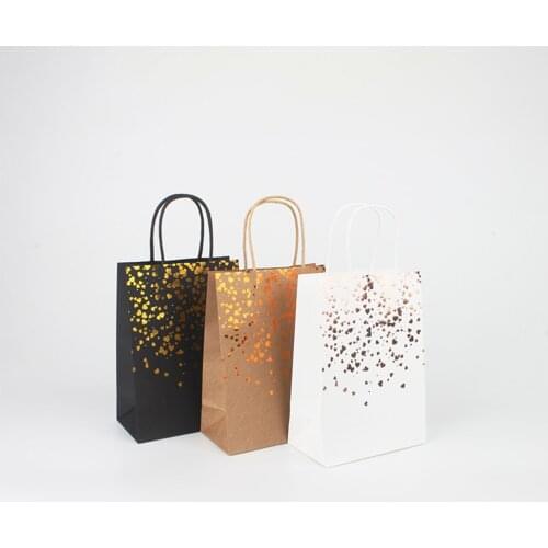 1pcs Kraft Paper Bag Gift Packaging Bag Small Paper Bag Gift Bag Brown Paper Bag With Handle Paper Shopping Bag Party Bag #40