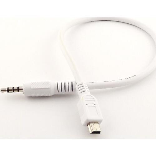 10pcs 3.5mm Stereo Male Plug To Mini USB 5 Pin Male Adapter Convertor Audio Cable 1ft
