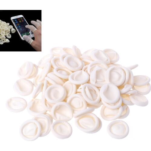 2021 New 100pcs Disposable Latex Rubber Finger Cots Sets Fingertips Protector Gloves New