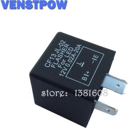 3 Pin CF13 JL-02 Electronic Car Flasher Relay to Fix LED Light Turn Signal Hyper Flash Blinking Light