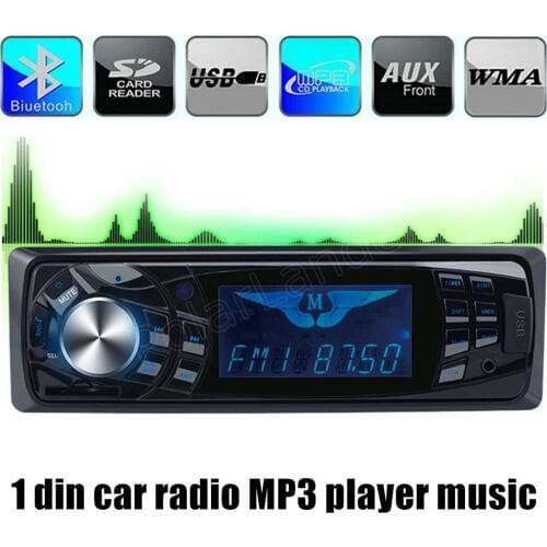 For 64G SD card 1 Din 12V Car Stereo Radio Mp3 Player In-dash FM Receiver Support USB/SD Card Play with Remote Control