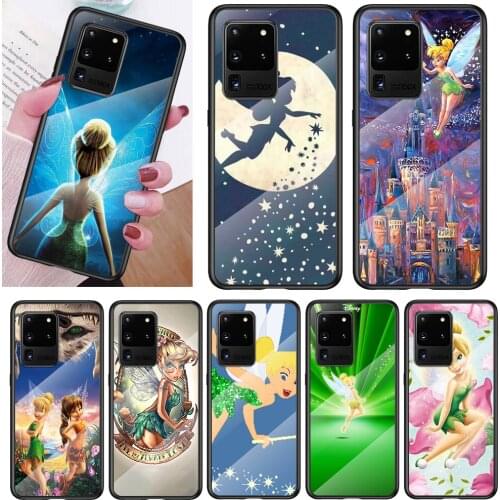 Tempered Glass Cover Disney Tinker Bell For Samsung Note 20 Ultra Note 10 Lite Plus 5G Note 8 Note 9 Phone Case