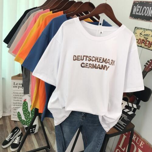 DONAMOL Women's T-shirts With Inscriptions