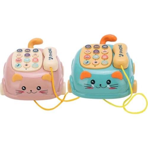 Electronic Baby Mobile Phone Car Shape Toddlers Learning Toys Early Education Musical Telephone Toy For Kids Gift