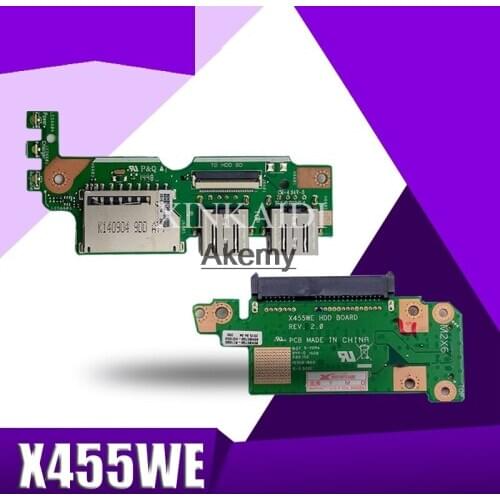 HDD USB SSD card IO Board for ASUS X455 X455W X455WE X455WE X454W X454WE Hard Drive Connector Board