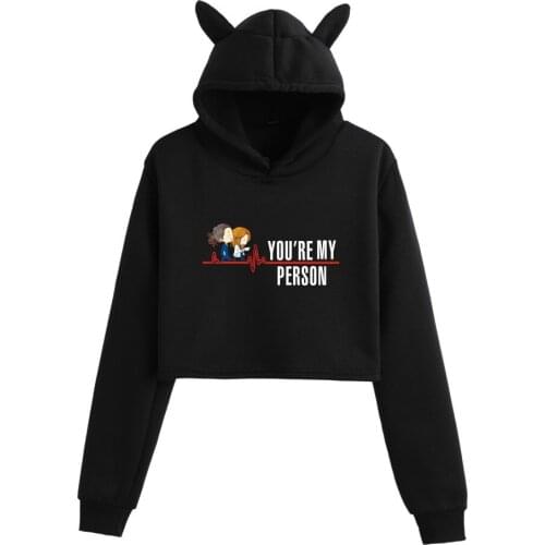 Hip Hop Hoodies Women Sweatshirt Winter Fleece Hoodie You're My Person Sweatshirts Greys Anatomy Ladies Sudadera Mujer Female