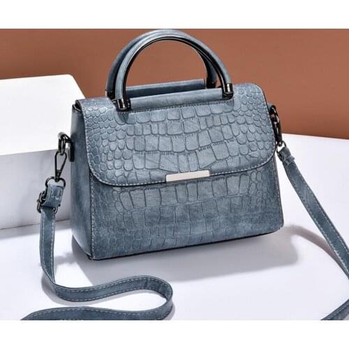 Personality Stone Pattern Shoulder Bag Female Bag Retro Female Handbag New All-Match LadyS Small Square Bag Girl Messenger Bag