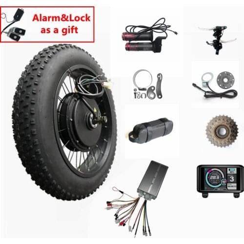 20"*4.0 3000W 170mm /190mm Electric Fat Bike Conversion Rear Kit with Tire,Sabvoton Programmable controller, UKC1 color display