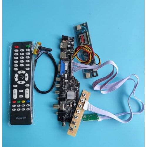Kit For LM215WF1-TLC1/LM215WF1-TLD1 30pin 1920X1080 screen Panel digital 2 CCFL DVB-C AV controller board HDMI USB LVDS 21.5"