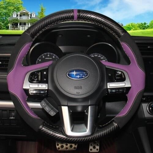 Customized Leather Hand-sewn Steering Wheel Cover for Subaru Legacy Outback Forester XV Car Interior Accessories