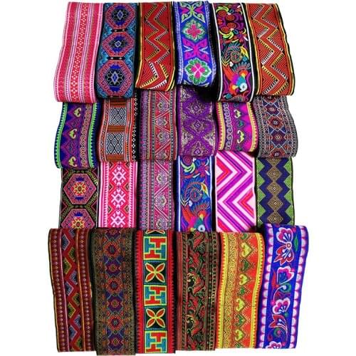 7M/roll Beautiful Flower Ribbon Lace Fabric DIY Embroidery Pure Lace Trim Decoration Polyester DIY Craft