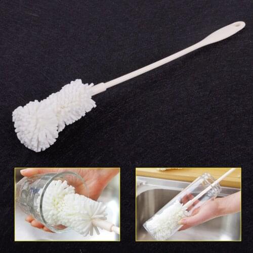 LETAOSK New Long Handle Feeding Milk Bottle Flask Sponge Brush Cleaner Glass Cup Cleaning Tool for Home Kitchen Baby Accessories