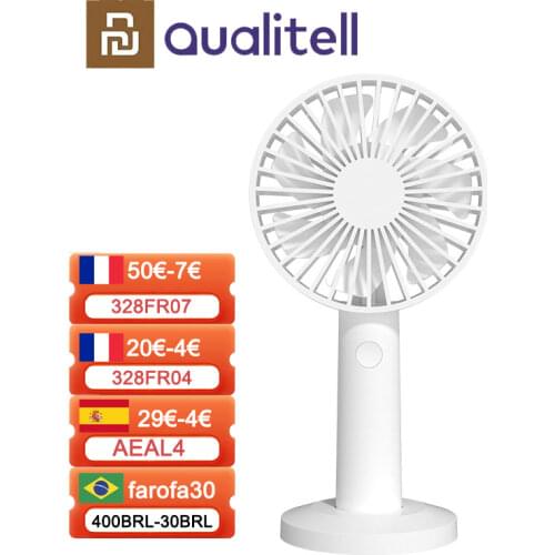 XIAOMI Qualitell Mini Fan Portable Handheld USB Fans Rechargeable Appliances Desktop Air Cooler Travel Hand Floor Standing Fan