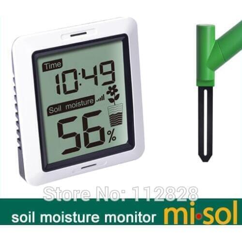 MISOL/10 units of Soil moisture monitor wireless battery powered, wireless soil moisture with display
