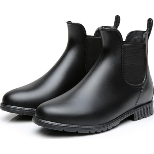 Men Rain boots man Chelsea boots male Ankle boots men Casual Boots Men rubber rain shoes Waterproof Best-selling style jm8