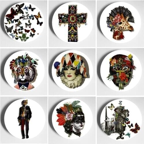 The Newest Style Wall Plate Christian Lacroix Wall-Hanging Ceramic Decor Milan Design Art Decorative Plate Handcrafts