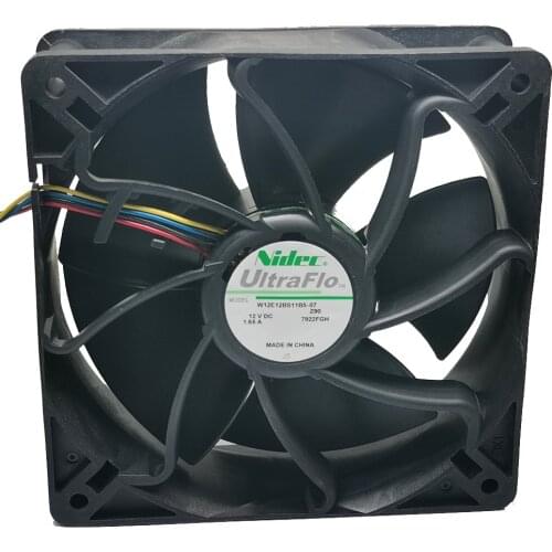 Brand new and PWM High Speed CFM Computer Cooling Fan,W12E12BS11B5-57 120X120X38 DC 12V 1.65A 4wire 4-Pin Dual Ball Bea