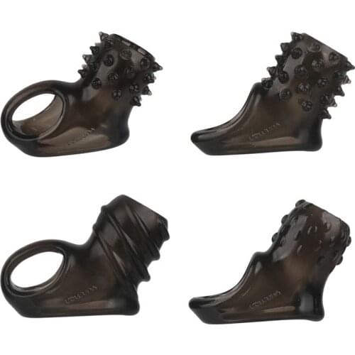 Wholesale Male Delayed Ejaculation Cock Ring Penis Enlargement Penis Attachment Male Cock Chastity Cage Penis Sleeve Ring Sex To