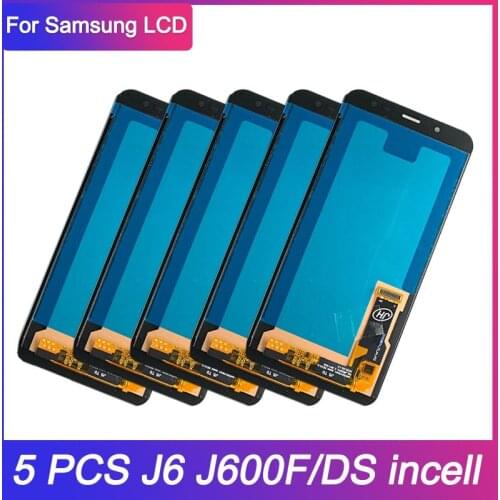 Wholesale 5 Piece/lot 5.6 inch Incell For Samsung Galaxy J6 LCD touch screen for Samsung J6 2018 Digitizer SM-J600G J600F J600