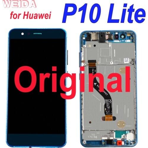 Original Lcd for Huawei P10 lite LCD Display Touch Screen Digitizer Assembly for P10Lite WAS-LX2J WAS-LX2 WAS-L03T WAS-LX3 Tool