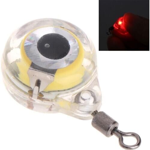 Eye Shape Mini Fish Luring Night Fishing Bright LED Underwater Light Tackle Tool Fishing Lures