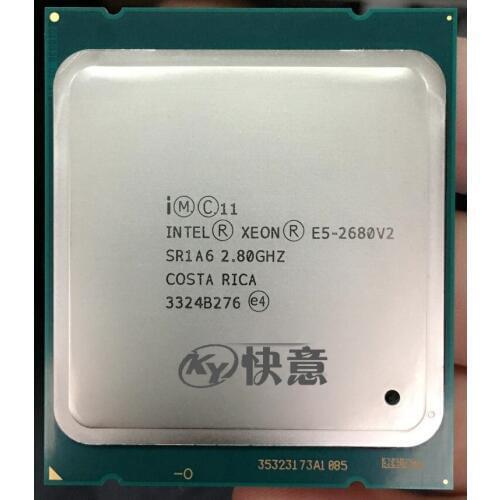 Intel Xeon Processor E5 2680 V2 CPU 2.8 LGA 2011 SR1A6 Ten Cores Server processor e5-2680 V2 E5-2680V2 Free Shipping
