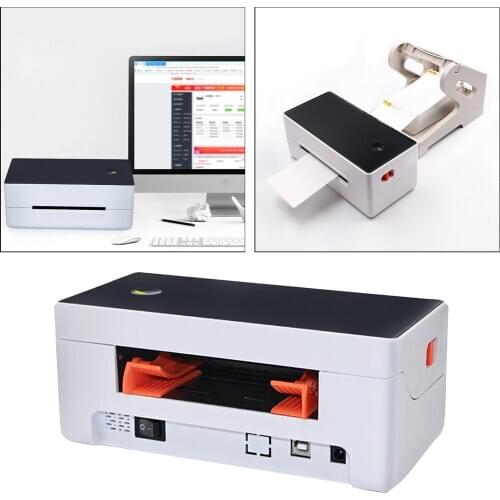 Direct Thermal Shipping Label Printer 203dpi for Shipping Warehouse ID Mailing Label Maker EU Plug