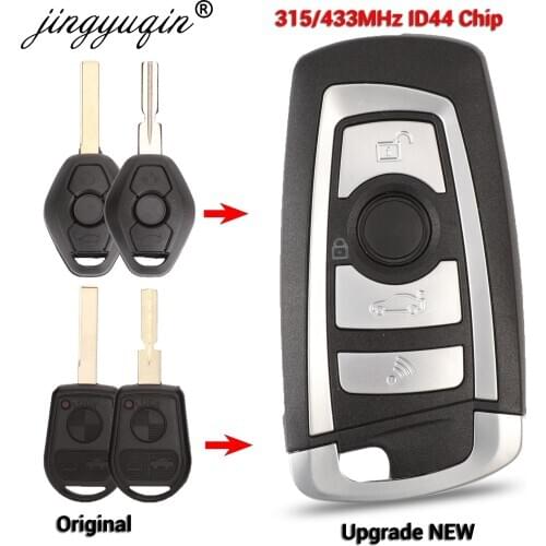 Jingyuqin EWS Modified Flip Remote Key 4 Button 315MHz/433MHz PCF7935AA ID44 Chip for BMW E38 E39 E46 M5 X3 X5 Z3 Z4 HU58 HU92