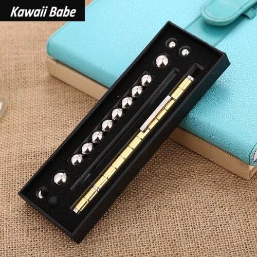 Ballpoint Pen Magnetic Ball Pen DIY Capacitance Luxury Focus Modular Magic Tri-Spinner Full Metal Cube Tool Toy School Supplies