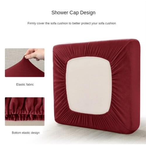 Solid color sofa cover flannel universal universal elastic non-slip removable and washable solid color combination cushion cover