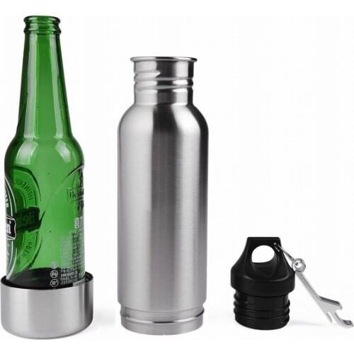 Thermos Beer Bottle Cooler Sleeves with Ring Zipper for Bottles Party Drink Portable Sport Vacuum Thermos Cooler Bar Accessories