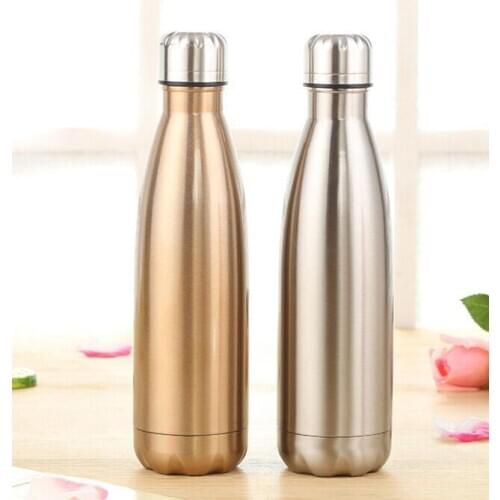 100PCS 350/500ml Thermal Cup Vacuum Flask Heat Water Bottle Stainless Steel Heat Insulation Drink Bottle Thermos Vacuum Portable