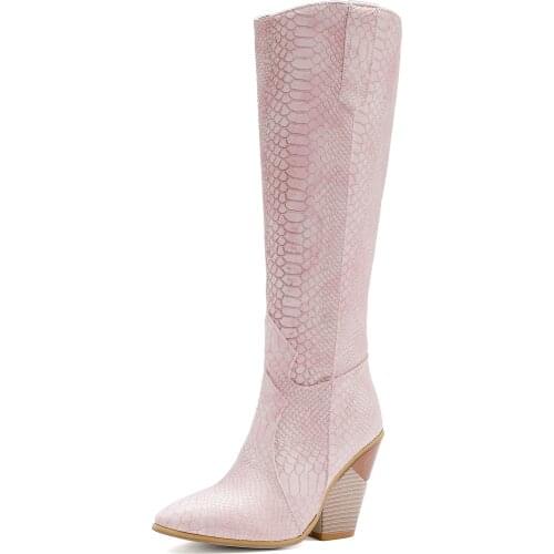 Women shoes 2021 fashion winter Knee-High boots for women Pointed Toe 34-48