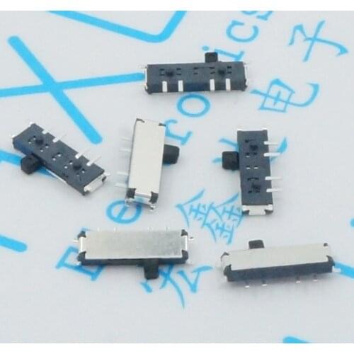 100pcs Toggle Switches Dial eight feet side stalls miniature toggle switch 8 feet 3 files / patch-side dial with MSK-02 column