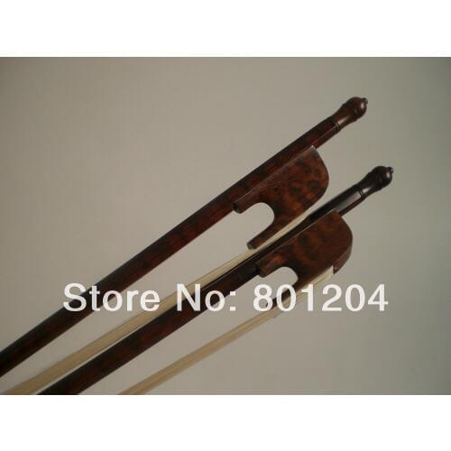 2 PCs Snake wood Violin bow 4/4 Baroque violin bow siberia white bow hair
