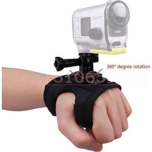 3 in 1360Rotate Glove-style Wrist Strap + AEE tripod mount adapter and screw S for Action Cam HDR-AS15/20/AS30V/AS100V