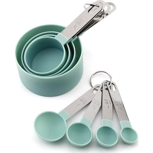 4Pcs Multi Purpose Spoons/Cup Measuring Tools PP Baking Accessories Stainless Steel/Plastic Handle Kitchen Gadgets