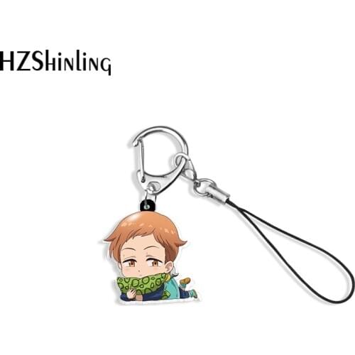 2020 New The Seven Deadly Sins Anime Keychain Cute Acrylic Keyring Epoxy Jewelry Bag Holder Accessory