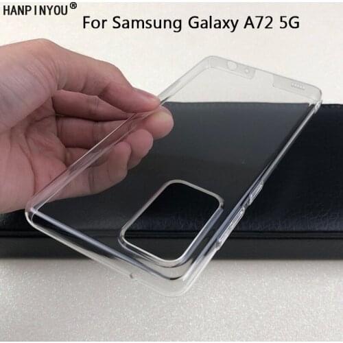 For Samsung Galaxy A72 5G 6.7" Glossy Snap Phone Case Crystal Invisible Hard PC Full Cover Clear Camera Protect Back Shell