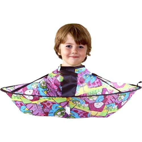 Kid Salon Barber Cape Cloak Hair Cutting Trimming Cover Umbrella Haircut Catcher