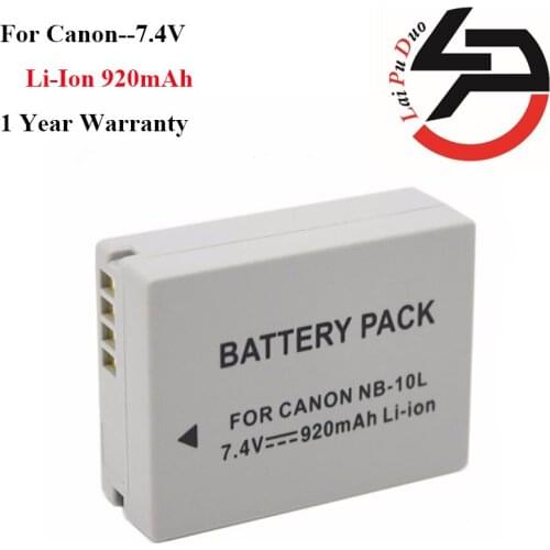 Hot sale ! Brand New 920mah High Quality Replacement Camera Battery For Canon G1 X G15 G16 NB-10L SX40 SX50 NB10L