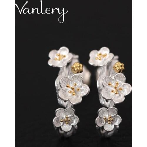 Korean Version of Retro Vintage Flower Earrings For Women Punk Geometric Earrings 2021 New Trendy Jewelry