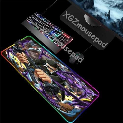 XGZ animation mouse pad RGB black seam animation all in one machine swordsman Zorro computer notebook keyboard desk mat