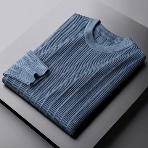 Classic Solid Color Male Sweaters High Quality Round Collar Autumn And Winter Mock Turtleneck Mens Sweater Fit Man Sweaters