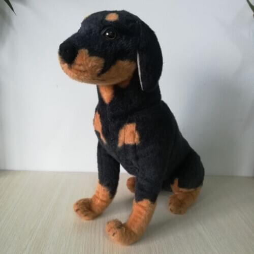 About 42x35cm squatting Rottweiler lovely dog plush toy soft doll birthday gift b1785