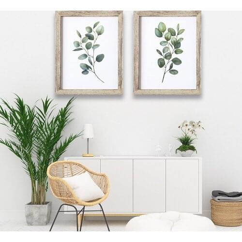 Botanical Print Set Of 2 Eucalyptus Wall Art Leaf Print Botanical Art Eucalyptus Leaf Art Room Decor Home Office Home Decor
