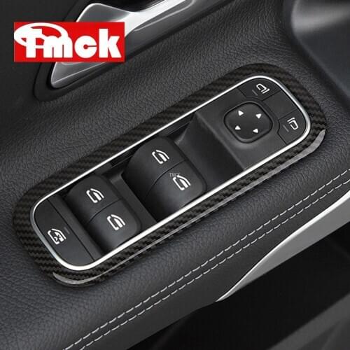 Stainless Steel Car Window Glass Lift Switch Button Cover Trim Sticker For Mercedes Benz A Class W177 V177 A180 A200 A220 A250