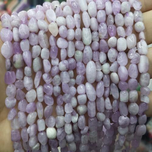 Natural Light Purple Kunzite Stone Beads Loose Irregular Gravel Gemstone Spacer Beads For Jewelry Making DIY Bracelet Handmade